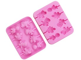 Molde silicona 8 chupetines dinosaurios 
